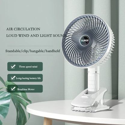 Rechargeable desk fan