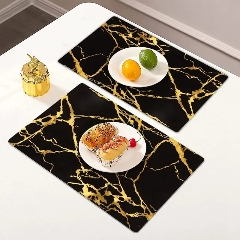 Marble style table mats