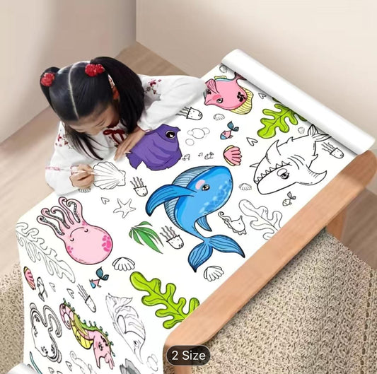 Kids drawing roll paper