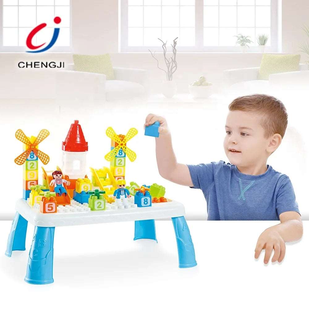 Children creative building blocks table