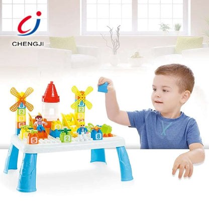 Children creative building blocks table