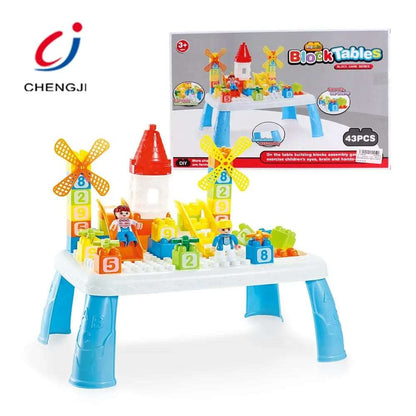 Children creative building blocks table