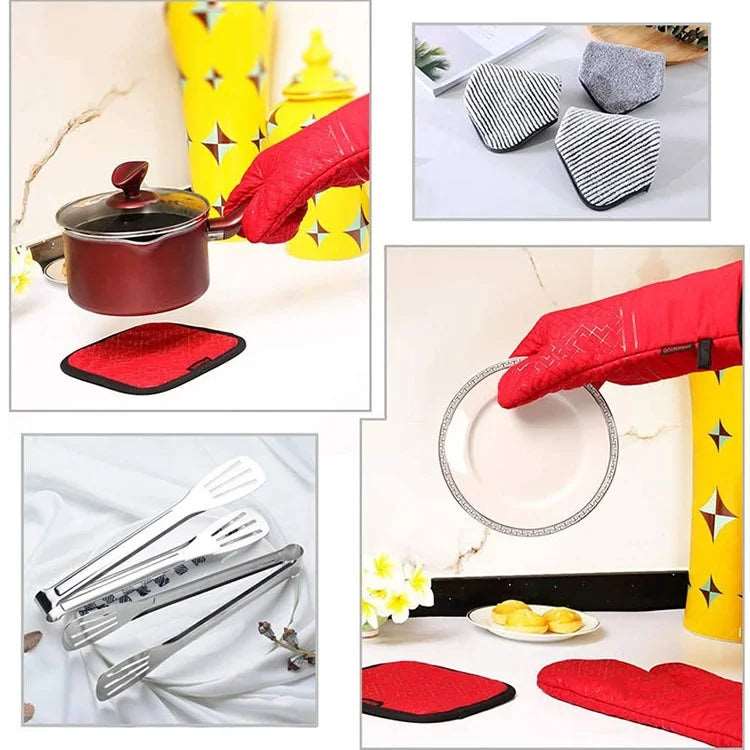 Oven Mitts and Pot Holders (6 pcs)