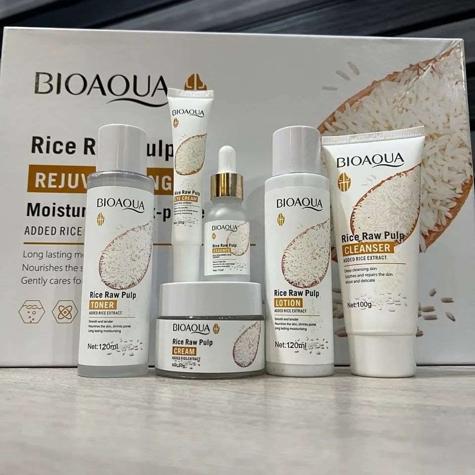 6-piece rice skincare set