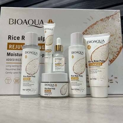 6-piece rice skincare set