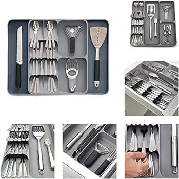 Expandable cutlery drawer organizer