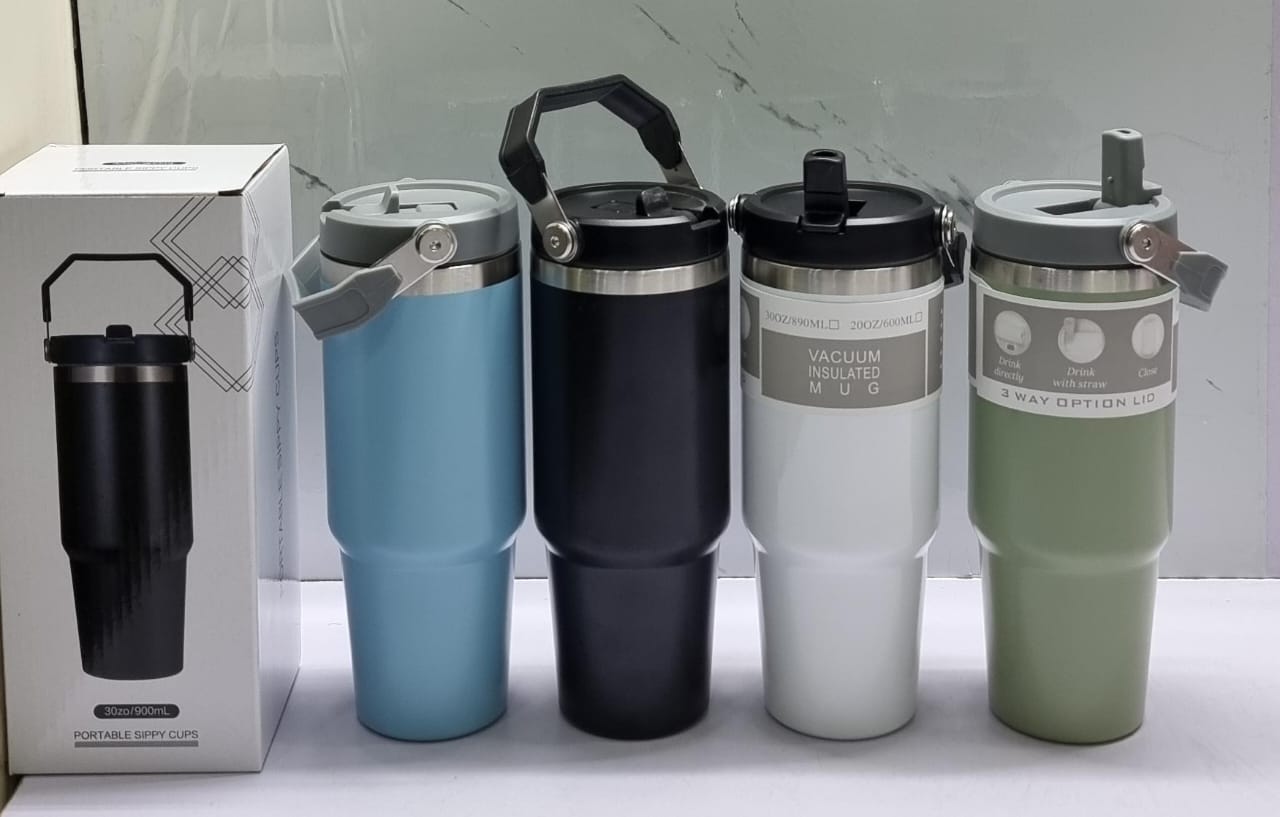 Double wall 900ml portable sippy cup