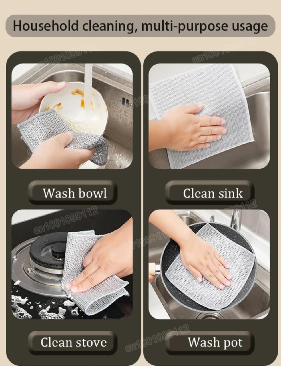 Magic dish cleaning cloth(10 pcs)