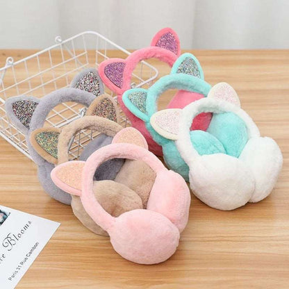 Cute cat plush fur earmuff