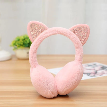 Cute cat plush fur earmuff