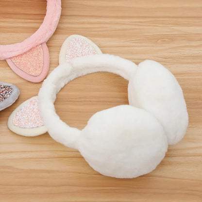 Cute cat plush fur earmuff