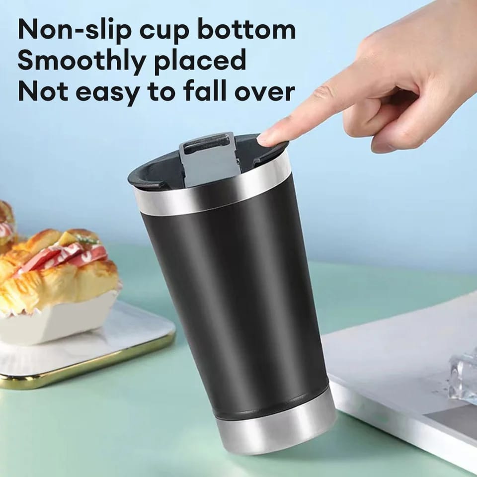 Portable thermal cup with opener