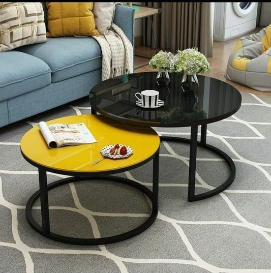 COMBO GLASS top Nesting Tables