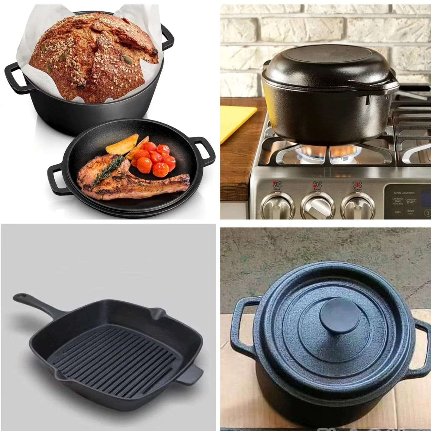 5Pc Heavy duty Cast Iron Combo Set