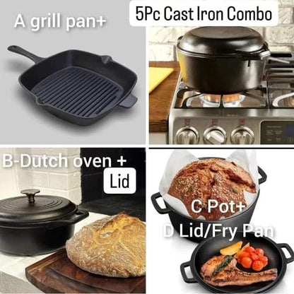 Heavy duty Cast Iron Combo Set(40% OFF)