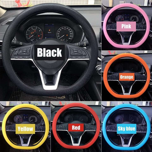 Universal silicone steering wheel cover