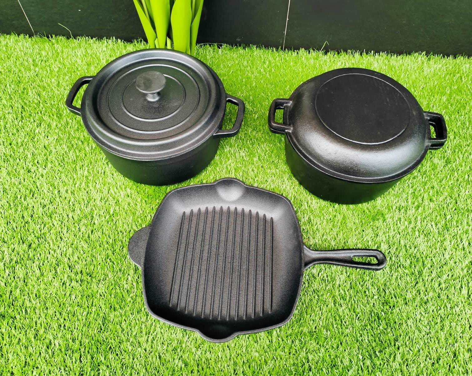 5Pc Heavy duty Cast Iron Combo Set