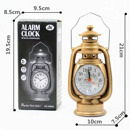 Vintage retro oil lamp alarm clock