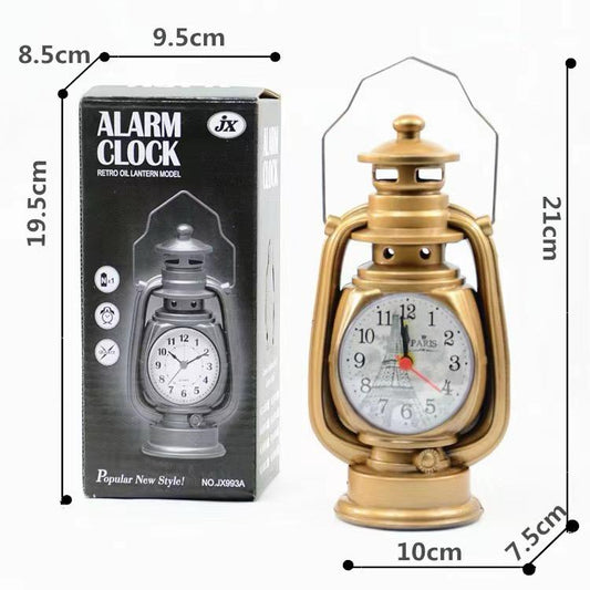 Vintage retro oil lamp alarm clock