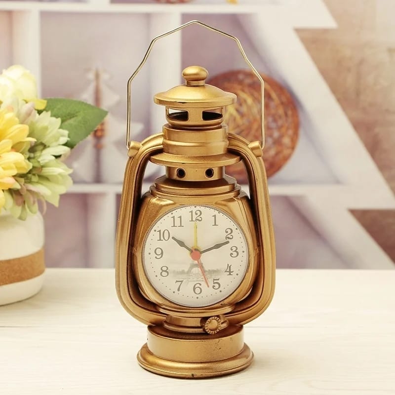 Vintage retro oil lamp alarm clock