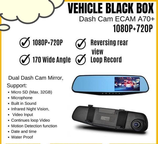 Rearview Dash Car Camera