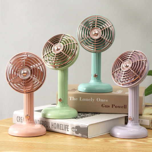 Retro Handheld Desktop Rotatable Fan