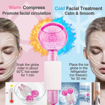 Ice Globes for Facials Massage Tool Set