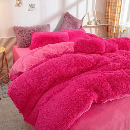 6 pcs velvet fluffy duvet set