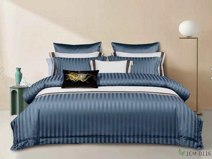 Cotton Satin Stripped Duvet cover sets