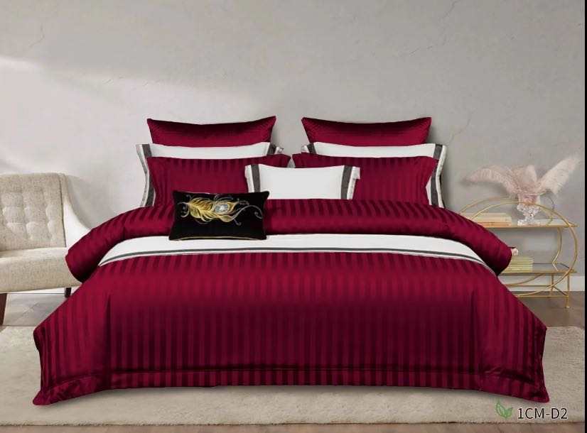 Cotton Satin Stripped Duvet cover sets