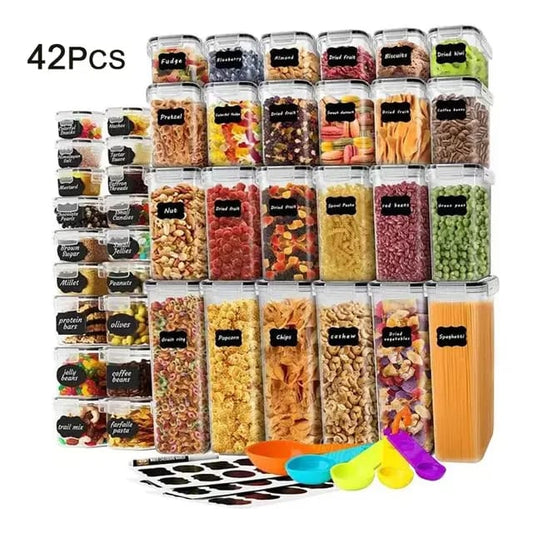 Bpa free airtight plastic containers(42 pcs)