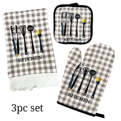 3pcs Kitchen glove set