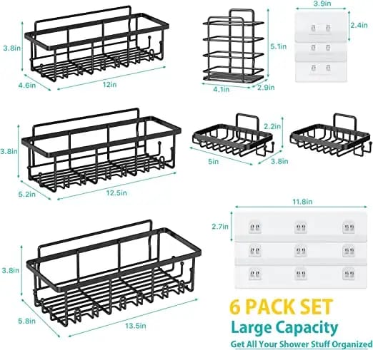 6pcs set Shower caddy shelf