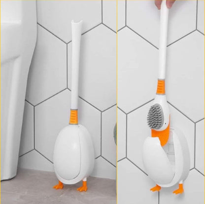 Duck shaped toilet brush holder