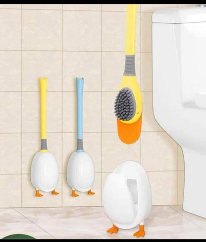 Duck shaped toilet brush holder