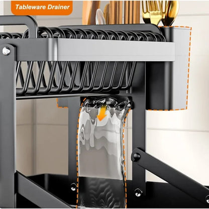 2 Tier Foldable Dish Drying Rack