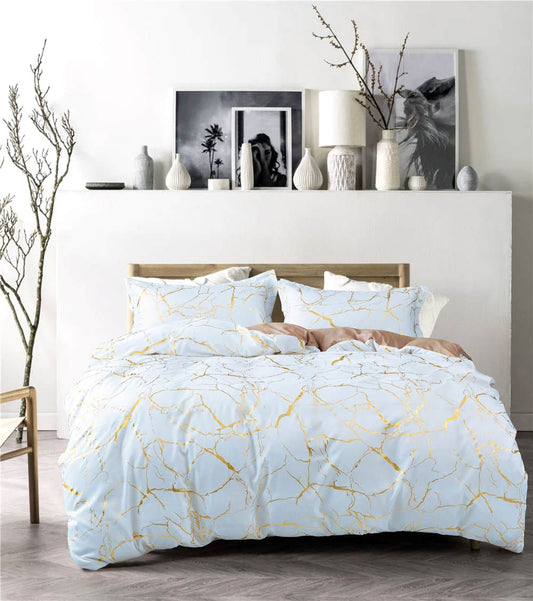 Gold Marble texture Duvet cover set