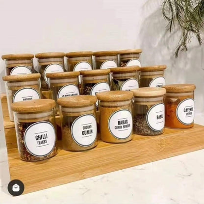 Glass Jar set and Stand(15)