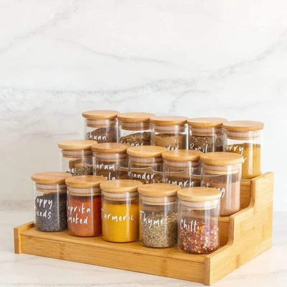 Glass Jar set and Stand(15)