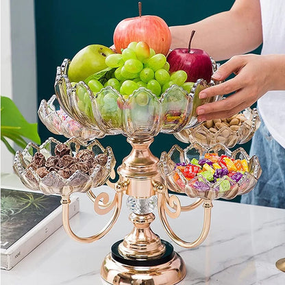 Rotating Glass Candy Box Snack Storage