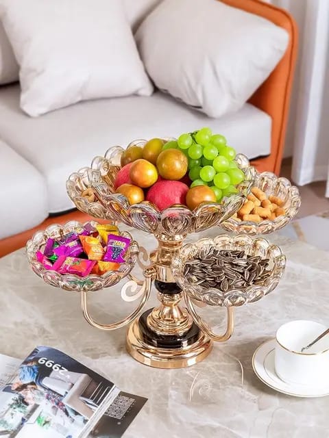 Rotating Glass Candy Box Snack Storage