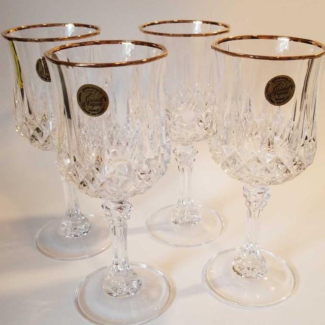 Gold rim wine glass(6 pcs)