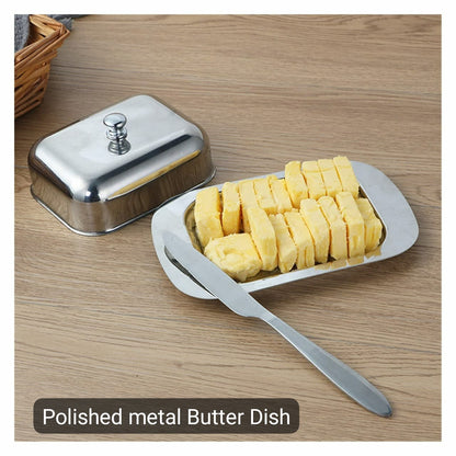 Metal Butter Dish with Lid