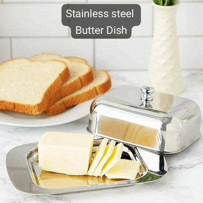 Metal Butter Dish with Lid