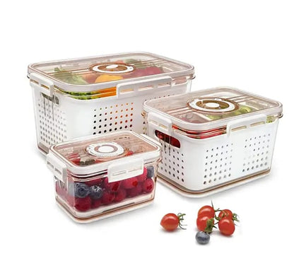 3pcs Airtight Fridge Vegetable