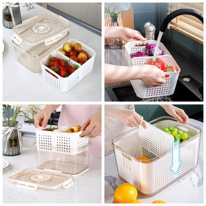 3pcs Airtight Fridge Organizers