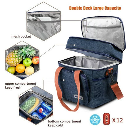 Double Compartment (15L) Lunch Bag