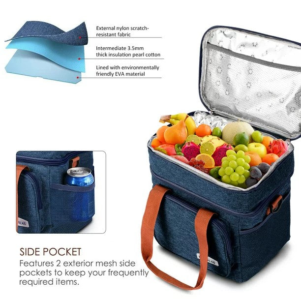 Double Compartment (15L) Lunch Bag