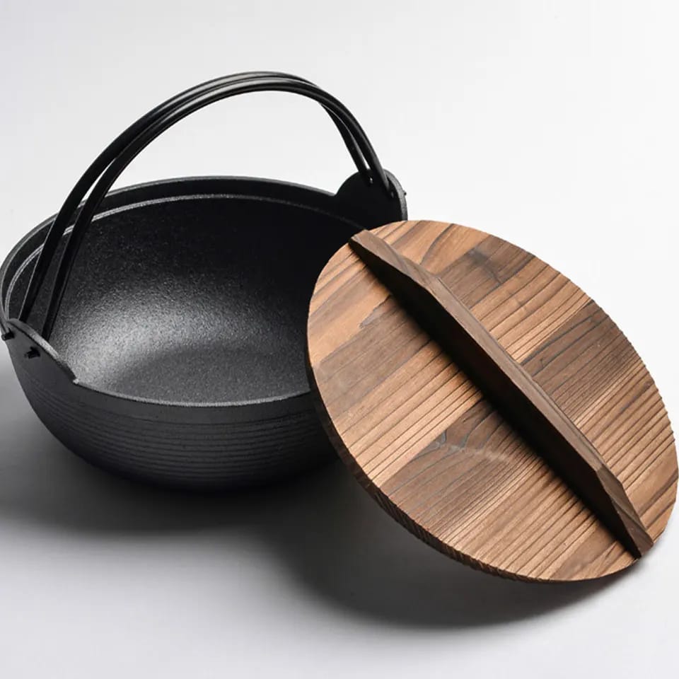 Pure Cast Iron Flat Bottom Wok(27cm)