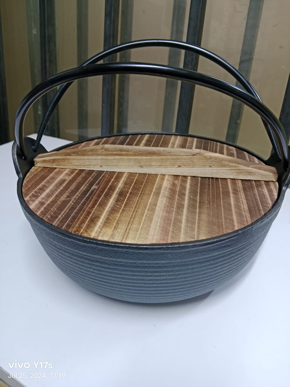 Pure Cast Iron Flat Bottom Wok(27cm)